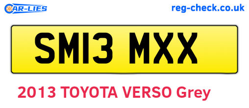 SM13MXX are the vehicle registration plates.
