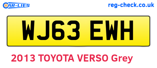 WJ63EWH are the vehicle registration plates.