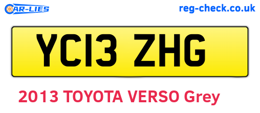 YC13ZHG are the vehicle registration plates.