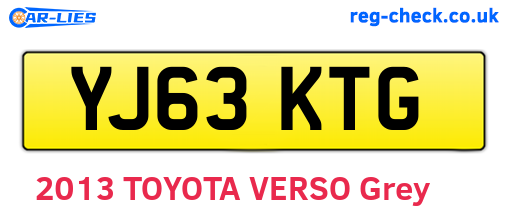YJ63KTG are the vehicle registration plates.