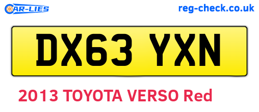 DX63YXN are the vehicle registration plates.