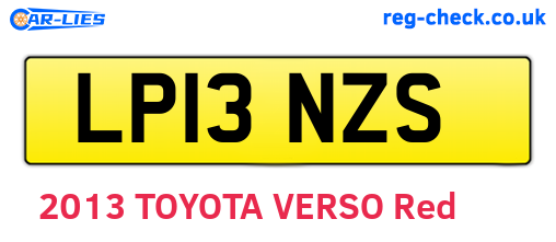 LP13NZS are the vehicle registration plates.