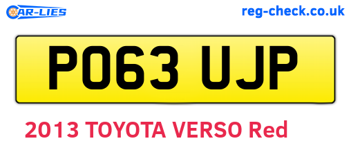 PO63UJP are the vehicle registration plates.