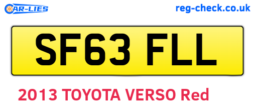 SF63FLL are the vehicle registration plates.