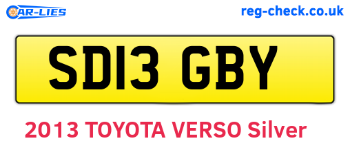 SD13GBY are the vehicle registration plates.
