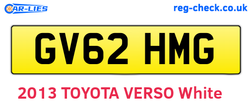 GV62HMG are the vehicle registration plates.