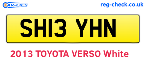 SH13YHN are the vehicle registration plates.