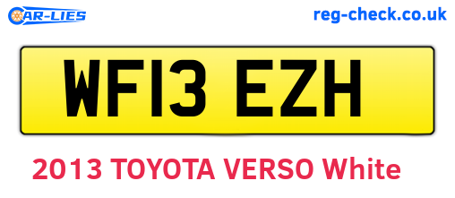WF13EZH are the vehicle registration plates.