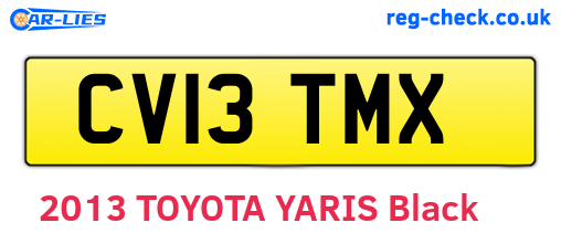 CV13TMX are the vehicle registration plates.