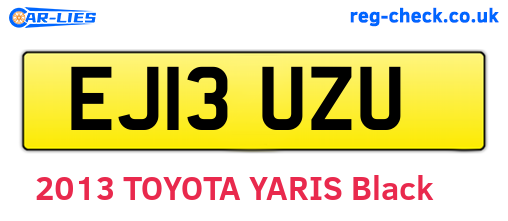 EJ13UZU are the vehicle registration plates.