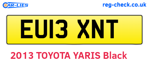 EU13XNT are the vehicle registration plates.