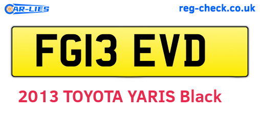 FG13EVD are the vehicle registration plates.
