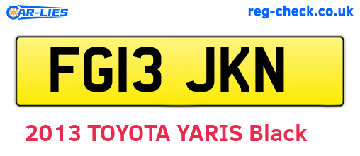 FG13JKN are the vehicle registration plates.