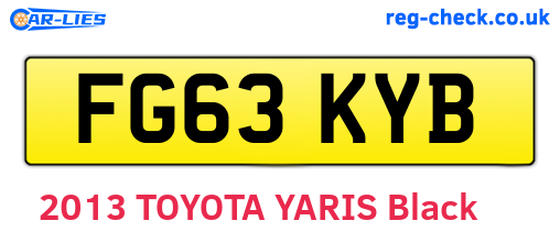 FG63KYB are the vehicle registration plates.