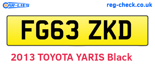 FG63ZKD are the vehicle registration plates.