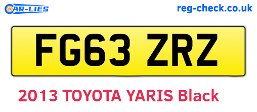 FG63ZRZ are the vehicle registration plates.