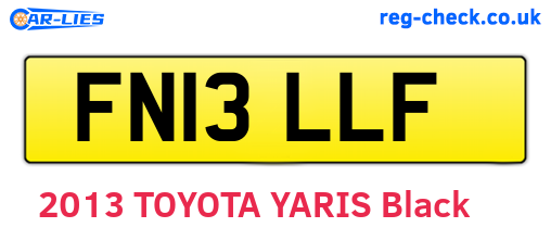 FN13LLF are the vehicle registration plates.