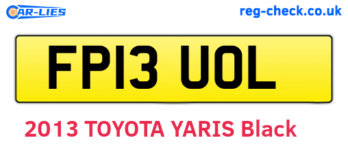 FP13UOL are the vehicle registration plates.
