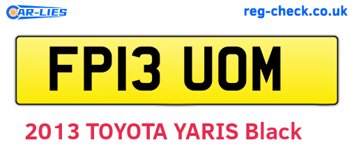 FP13UOM are the vehicle registration plates.