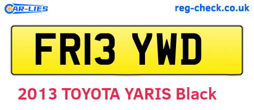 FR13YWD are the vehicle registration plates.