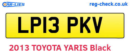LP13PKV are the vehicle registration plates.