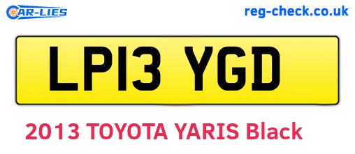 LP13YGD are the vehicle registration plates.