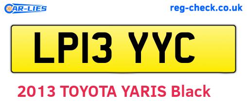LP13YYC are the vehicle registration plates.