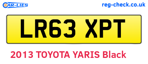 LR63XPT are the vehicle registration plates.