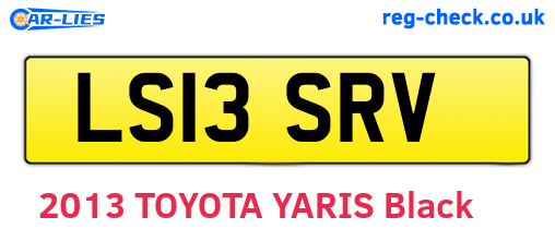 LS13SRV are the vehicle registration plates.