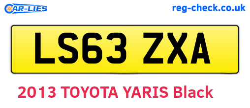LS63ZXA are the vehicle registration plates.