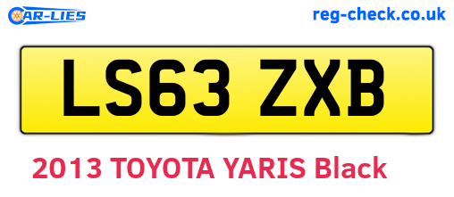 LS63ZXB are the vehicle registration plates.