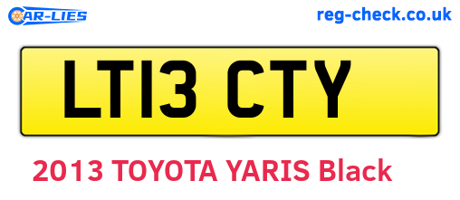 LT13CTY are the vehicle registration plates.