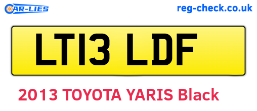 LT13LDF are the vehicle registration plates.