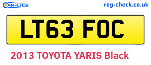 LT63FOC are the vehicle registration plates.