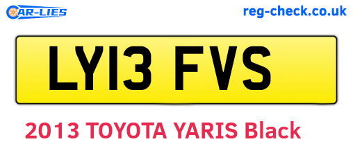 LY13FVS are the vehicle registration plates.