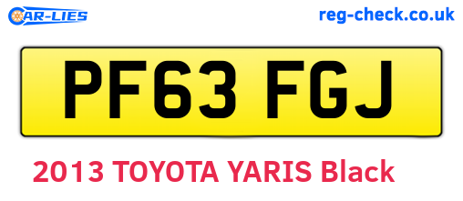 PF63FGJ are the vehicle registration plates.