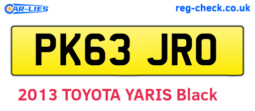 PK63JRO are the vehicle registration plates.