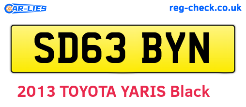 SD63BYN are the vehicle registration plates.