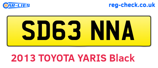 SD63NNA are the vehicle registration plates.