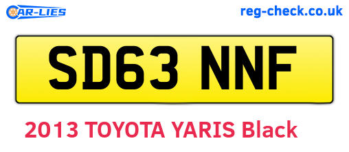 SD63NNF are the vehicle registration plates.