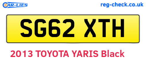 SG62XTH are the vehicle registration plates.