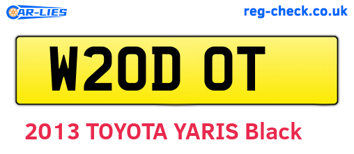 W20DOT are the vehicle registration plates.
