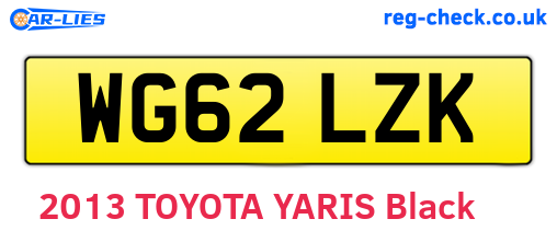 WG62LZK are the vehicle registration plates.