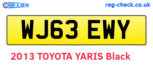WJ63EWY are the vehicle registration plates.