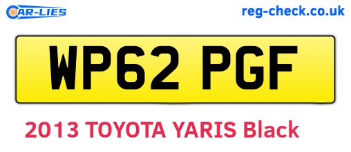 WP62PGF are the vehicle registration plates.