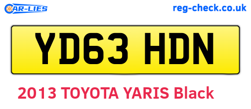 YD63HDN are the vehicle registration plates.