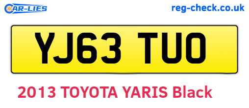 YJ63TUO are the vehicle registration plates.