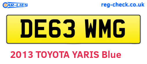 DE63WMG are the vehicle registration plates.