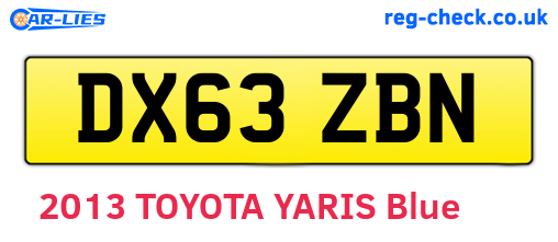 DX63ZBN are the vehicle registration plates.