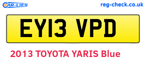 EY13VPD are the vehicle registration plates.